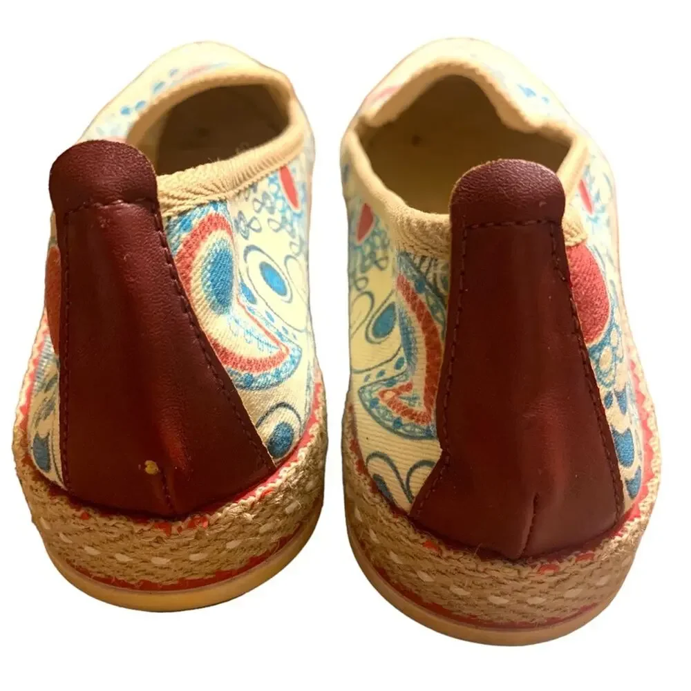 Goby Espadrilles Flats Geometric‎ Paisley Pattern US Size 9 (EU 40)